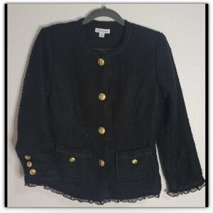 Joan Rivers wool blend popcorn style jacket size 2